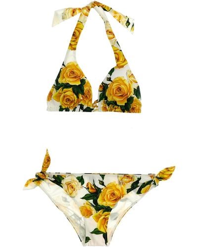 Dolce & Gabbana Rose Gialle Beachwear - Metallic