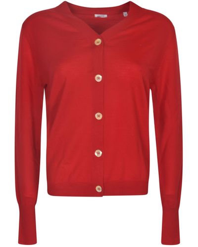 Aspesi V-Neck Buttoned Cardigan - Red