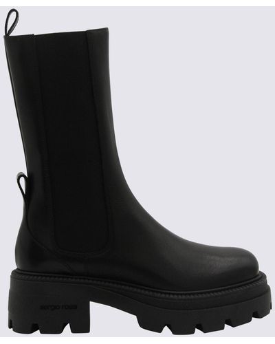 Sergio Rossi Leather Milla Boots - Black