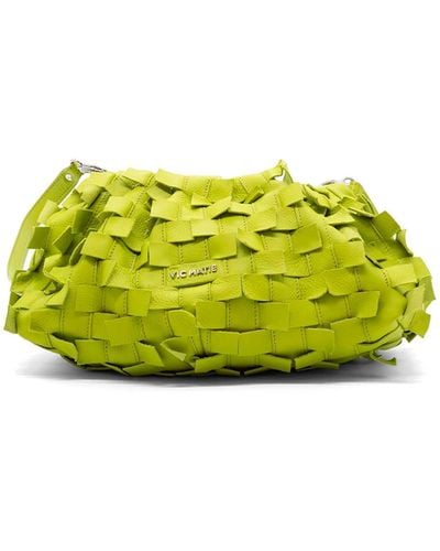 Vic Matié Leather Clutch Bag - Yellow