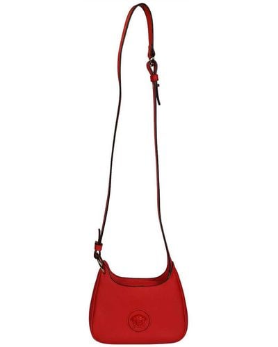 Versace Leather Crossbody Bag - Red