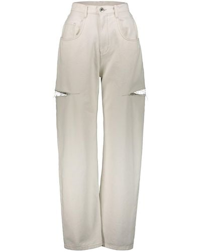 Maison Margiela Loose Fiting Denim Jeans Five Pockets - White