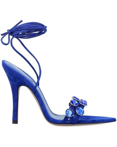 The Attico Grid Sandals - Blue