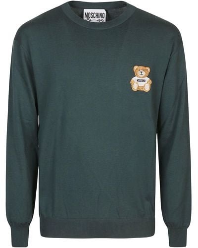 Moschino Embroidery Bear Sweater - Green
