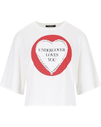 Undercover Printed Crop T-shirt - White