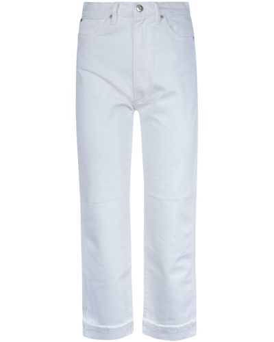 3x1 Buttoned Straight Jeans - White