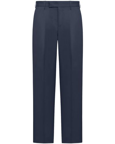 PT01 Trousers Diciannove_2P Cotton & Linen Light Gabardine - Blue