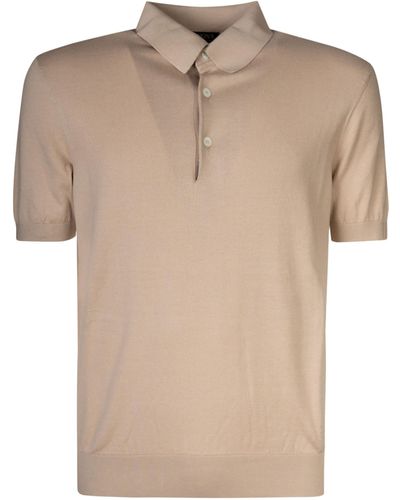 Zegna Classic Buttoned Polo Shirt - Natural