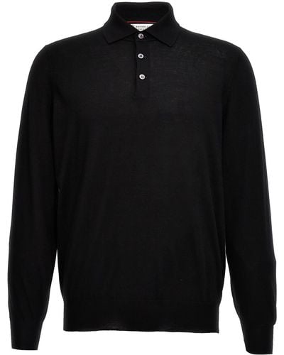 Brunello Cucinelli Knitted Polo Shirt - Black