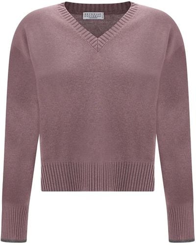 Brunello Cucinelli C Mere Sweater - Purple