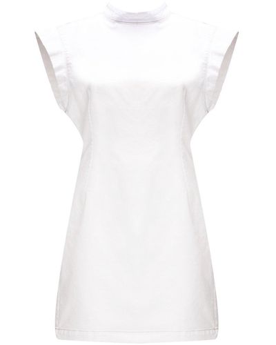 Isabel Marant Nina Cape-Sleeved Mini Dress - White