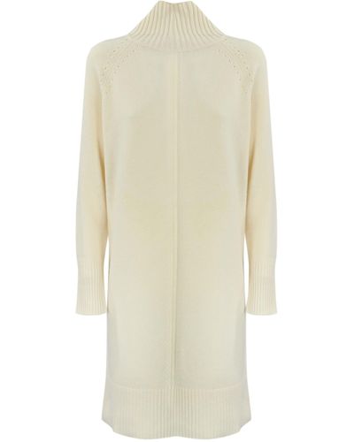 Max Mara Studio Zerbino Wool And Cashmere Dress - White