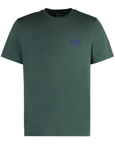 A.P.C. Raymond Cotton Crew-neck T-shirt - Green