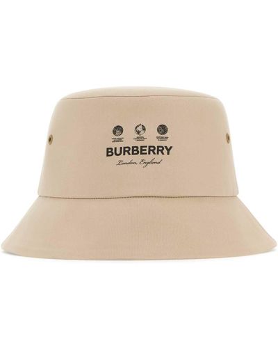 Burberry Gabardine Hat - Natural