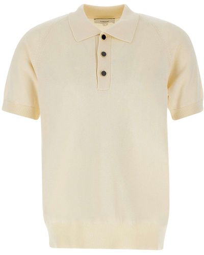 Lardini Cotton And Viscose Polo Shirt - Natural