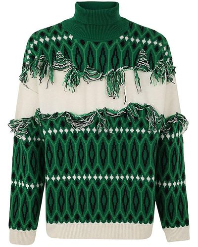Etro Knitted Turtleneck Pullover - Green