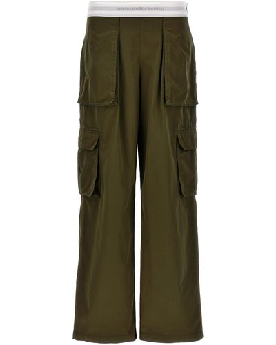 Alexander Wang 'Mid Rise Cargo Rave Trousers - Green