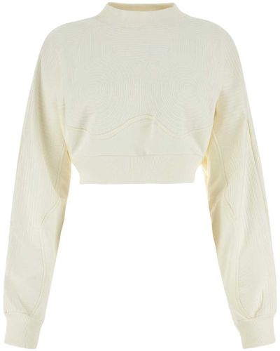 Off-White c/o Virgil Abloh Ivory Cotton Oversize Sweatshirt - White