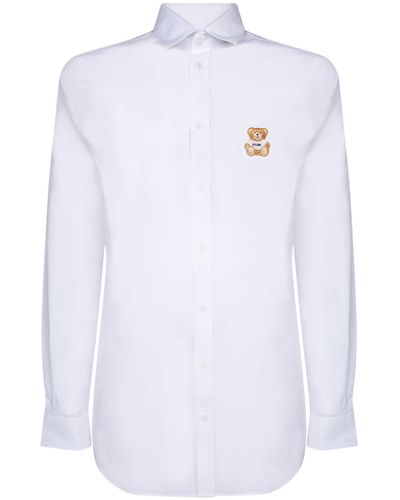 Moschino Bear Logo Shirt - White