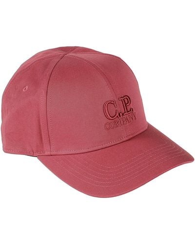 C.P. Company Gabardine Baseball Cap - Red