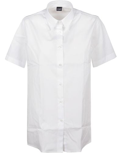 Fay Short Sleeve Shirt - White