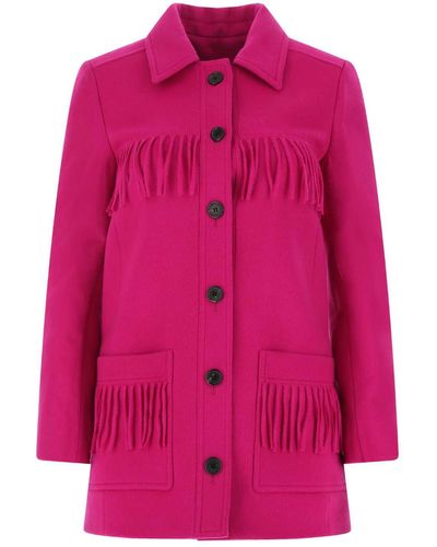 Saint Laurent Fuchsia Wool Blend Blazer - Pink
