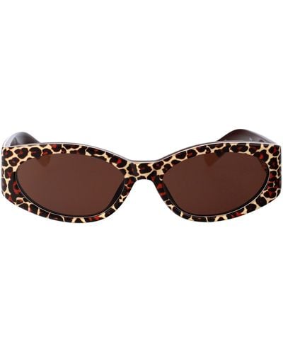 Jacquemus Oval Frame Sunglasses - Brown