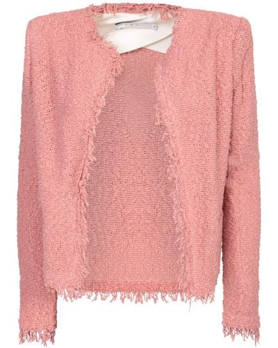 IRO Shavani Coral Bouclã Wool Jacket - Pink