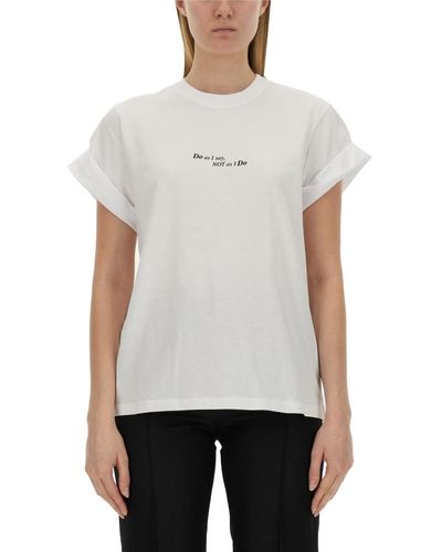 Victoria Beckham Cotton T-Shirt - White