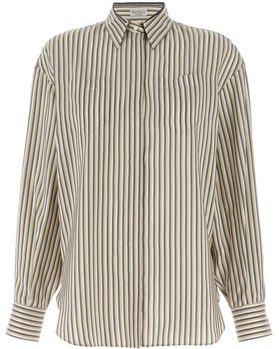 Brunello Cucinelli Striped Shirt - Multicolour