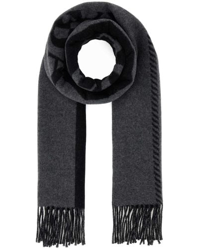 Prada Two-Tone Wool Scarf - Black