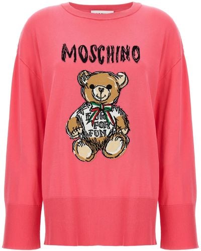 Moschino Teddy Bear Sweater, Cardigans - Pink