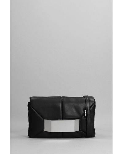 Rick Owens Quilted Griffin Clutch In Black Leather