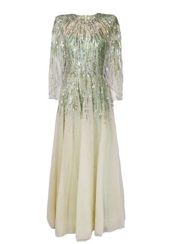 Jenny Packham Embellished Tulle Dolores Gown - Multicolor