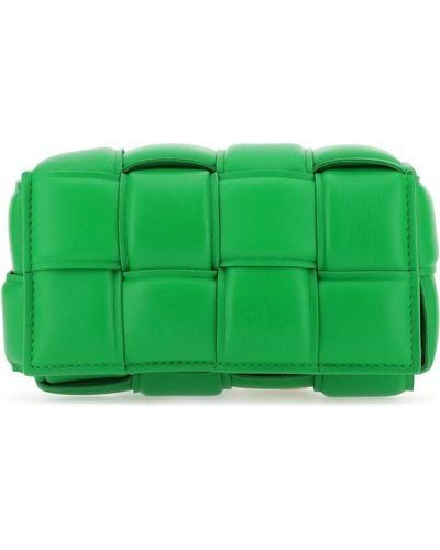 Bottega Veneta Grass Nappa Leather Padded Cassette Belt Bag - Green