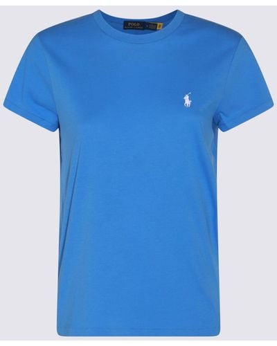 Polo Ralph Lauren Cobalt And Cotton T-Shirt - Blue