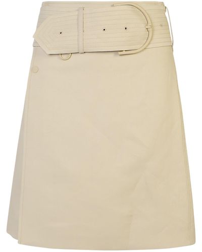 Burberry Midi Miniskirt - Natural