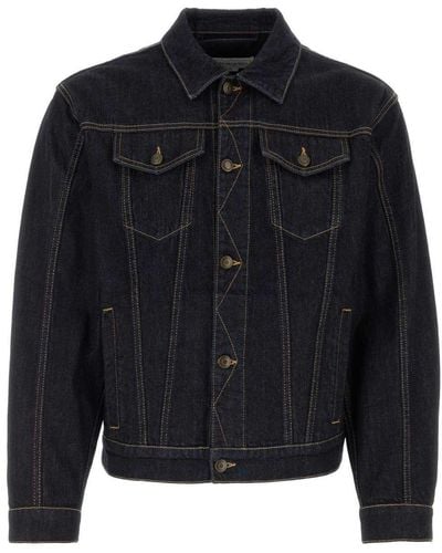 Alexander McQueen Button-Up Denim Jacket - Black