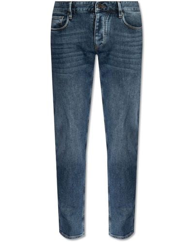 Emporio Armani Jeans With Tapered Legs, - Blue