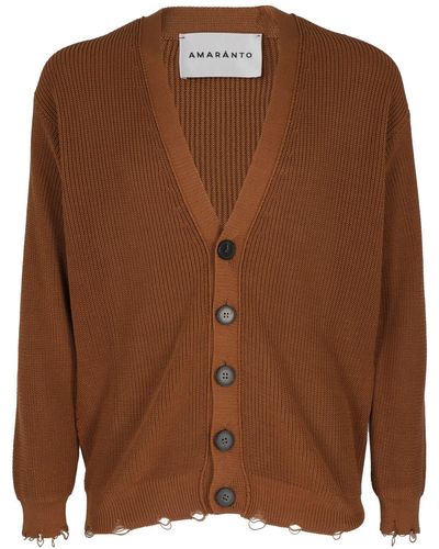 Amaranto Knitwear Cardigan - Brown