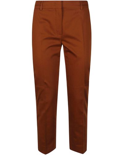 Max Mara Tapered Cropped Trousers - Brown