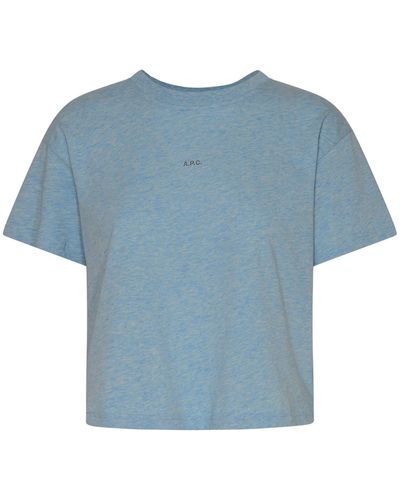 A.P.C. Jen Light Blue Cotton T-shirt