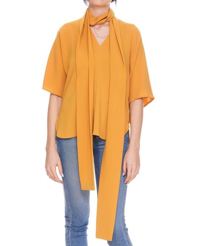Alberto Biani Kimono Blouse Shirt - Orange