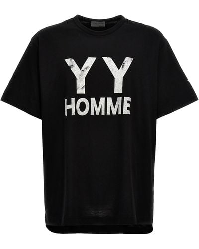 Yohji Yamamoto Logo Print T-Shirt - Black