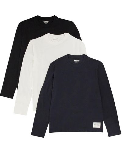 Jil Sander Pack Of Three T-Shirts - Black