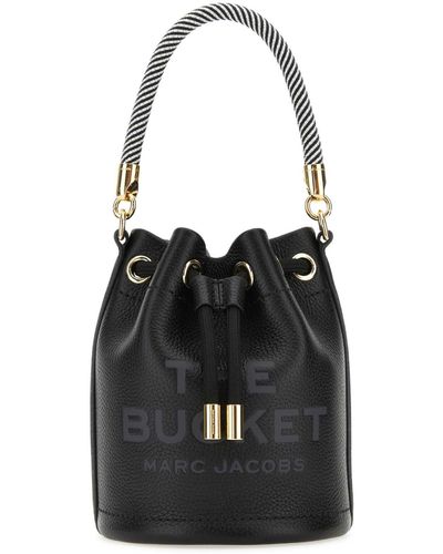 Marc Jacobs Leather Micro The Bucket Bucket Bag - Black