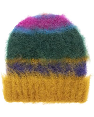 Marni Striped Mohair Hat - Multicolor