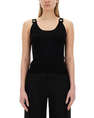 Moschino Knitted Tops - Black