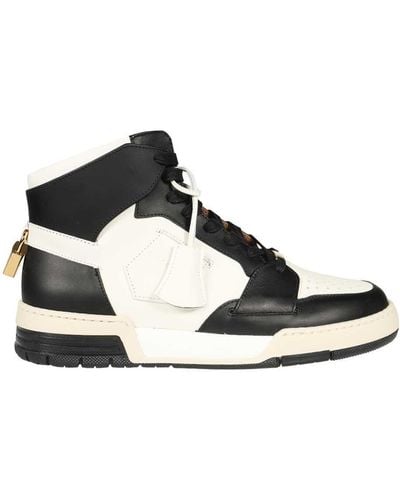Buscemi Leather High-Top Sneakers - Black