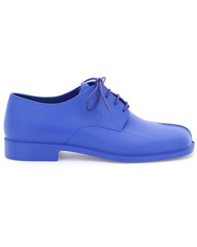 Maison Margiela Tabi Pvc Lace-up Shoes - Blue